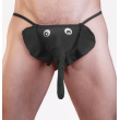 MEN305 Love In Leather Mens Novelty Elephant G-String One Size: Black